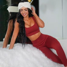 Load image into Gallery viewer, 2Pcs/set Seamless Yoga Gym Sports Elastic Sports Bra Seamless Hight Waist Workout Set Women