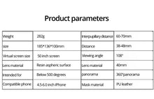 Load image into Gallery viewer, VR Virtual Reality 3D Glasses vr box 3D Goggles Headset Helmet smart glasses For iPhone Android Smart phone Stereo