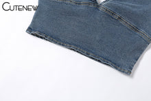 Load image into Gallery viewer, Cutenew Denim Women Tank Tops New Casual Slim Streetwear Fashion Simplicity