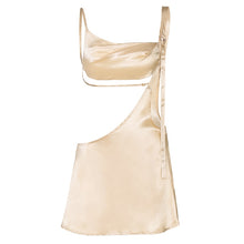 Load image into Gallery viewer, Sleeveless Solid Straps Bandage Hollow Tank Crop Top And  Skirt 2 Pieces Set Outfits Y2K