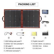 Load image into Gallery viewer, Dokio Flexible Foldable Solar Panel High Efficiency  Phone and Boat Portable 12V 80w 100w 150w 200w 300w Solar Panel Kit