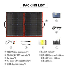 Load image into Gallery viewer, Dokio Flexible Foldable Solar Panel High Efficiency  Phone and Boat Portable 12V 80w 100w 150w 200w 300w Solar Panel Kit