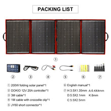 Load image into Gallery viewer, Dokio Flexible Foldable Solar Panel High Efficiency  Phone and Boat Portable 12V 80w 100w 150w 200w 300w Solar Panel Kit