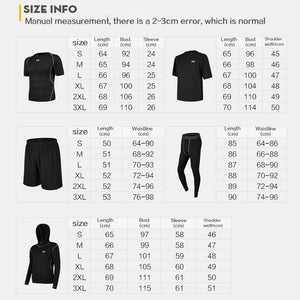 5 Pcs/Set Men's Tracksuit Gym Fitness Compression Sports Suit Clothes Running Jogging Sport Wear Exercise Workout Tights