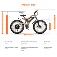 Load image into Gallery viewer, Electric Bike S18 1500W Mountain E bike 48V 15Ah Removable Lithium Battery 4.0 Fat Tire Ebike Beach Cruiser Bike