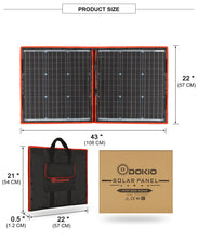 Load image into Gallery viewer, Dokio Flexible Foldable Solar Panel High Efficiency  Phone and Boat Portable 12V 80w 100w 150w 200w 300w Solar Panel Kit