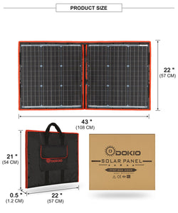 Dokio Flexible Foldable Solar Panel High Efficiency  Phone and Boat Portable 12V 80w 100w 150w 200w 300w Solar Panel Kit