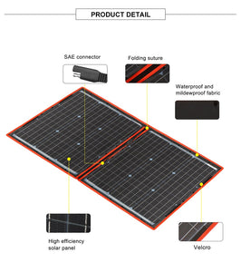 Dokio Flexible Foldable Solar Panel High Efficiency  Phone and Boat Portable 12V 80w 100w 150w 200w 300w Solar Panel Kit