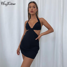 Load image into Gallery viewer, Sleeveless V-Neck Halter Bandage Slit Mini Streetwear Vacation Clothing