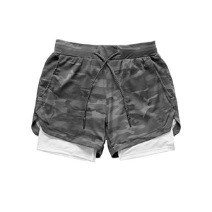 Pocket Running Shorts Men 2 In 1 Camo Double Layer Quick Dry Sports Clothing