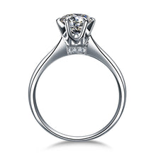 Load image into Gallery viewer, ZOCAI Century Classic Natural Real 1.0 CT Certified F-G/SI Round Cut Diamond Engagement Women Ring 18K White Gold (AU750) W04354