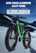 Load image into Gallery viewer, 1000W Electric Bike Fat Tire Ebike 26inch Top Aluminum Alloy Outdoor Beach Mountain Bike Snow Bicycle Cycling JM02S Plus