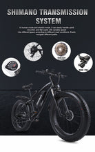 Load image into Gallery viewer, 1000W Electric Bike Fat Tire Ebike 26inch Top Aluminum Alloy Outdoor Beach Mountain Bike Snow Bicycle Cycling JM02S Plus