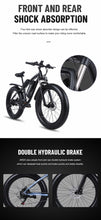 Load image into Gallery viewer, 1000W Electric Bike Fat Tire Ebike 26inch Top Aluminum Alloy Outdoor Beach Mountain Bike Snow Bicycle Cycling JM02S Plus