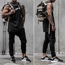 Load image into Gallery viewer, Men Tank Tops Patchwork Fitness Sleeveless Men Sportswear