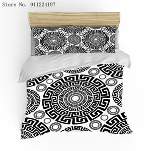 Fashion Geometric Bedding Luxury Quilt Cover Single Double Queen and King Size Bedclothes