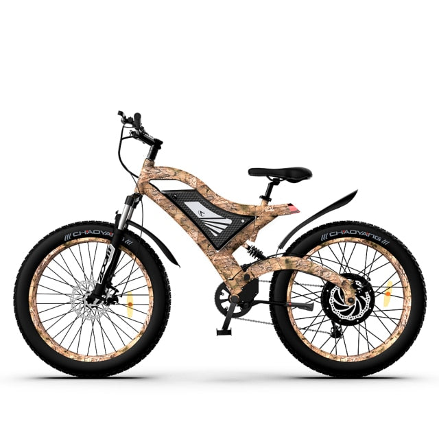 Electric Bike S18 1500W Mountain E bike 48V 15Ah Removable Lithium Battery 4.0 Fat Tire Ebike Beach Cruiser Bike