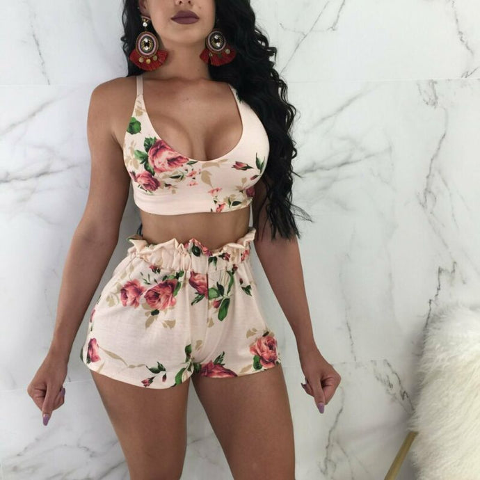 High Waist Women's 2 Piece Bikini Set Floral