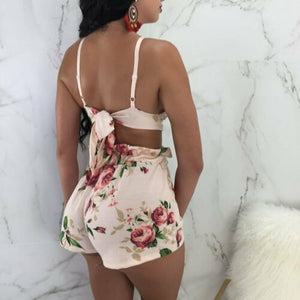 High Waist Women's 2 Piece Bikini Set Floral