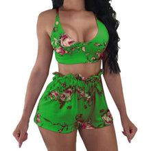 Load image into Gallery viewer, High Waist Women&#39;s 2 Piece Bikini Set Floral