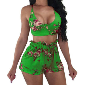 High Waist Women's 2 Piece Bikini Set Floral