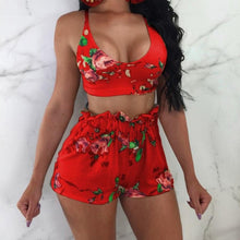 Load image into Gallery viewer, High Waist Women&#39;s 2 Piece Bikini Set Floral