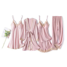 Load image into Gallery viewer, Pajamas sets for Women Mujer 4 Piece Sets Sleep or Lounge Home Wear