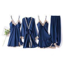 Load image into Gallery viewer, Pajamas sets for Women Mujer 4 Piece Sets Sleep or Lounge Home Wear