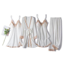 Load image into Gallery viewer, Pajamas sets for Women Mujer 4 Piece Sets Sleep or Lounge Home Wear