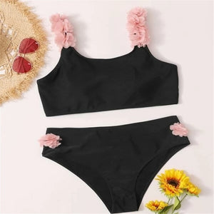 Plus Size Ruffled Bikini High Waist Bikini