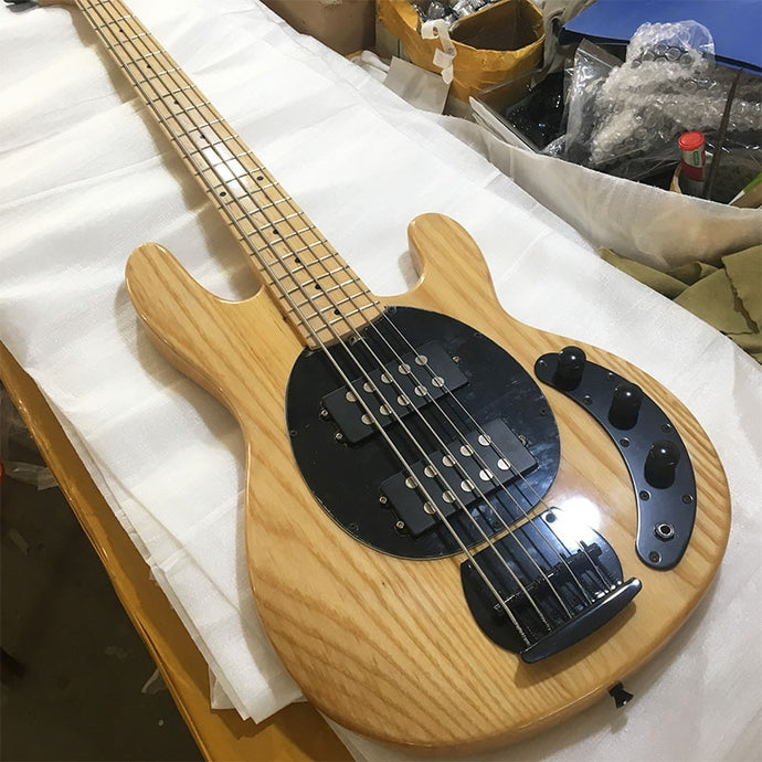 High-Quality 5-String Electric Bass, Maple Neck, Ash Body