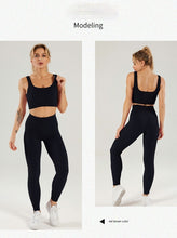 Load image into Gallery viewer, 2Pcs/set Seamless Yoga Gym Sports Elastic Sports Bra Seamless Hight Waist Workout Set Women