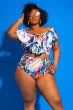 Load image into Gallery viewer, High waist Ruffle Bathing Suits