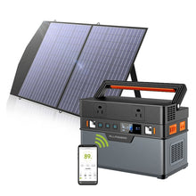 Load image into Gallery viewer, ALLPOWERS Solar Generator 606WH/164000mAh Solar Portable PowerStation With 18V100W Foldable SolarPanel MC-4 Anderson For Camping