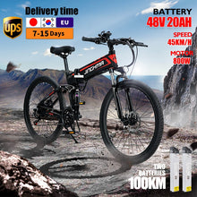 Load image into Gallery viewer, E bike 800w 48v12.8ah lithium battery 26 inch 2021 new folding mountain bike  for adults