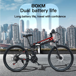 E bike 800w 48v12.8ah lithium battery 26 inch 2021 new folding mountain bike  for adults