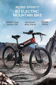 E bike 800w 48v12.8ah lithium battery 26 inch 2021 new folding mountain bike  for adults