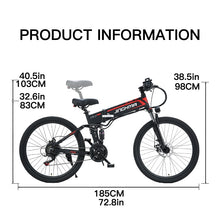 Load image into Gallery viewer, E bike 800w 48v12.8ah lithium battery 26 inch 2021 new folding mountain bike  for adults