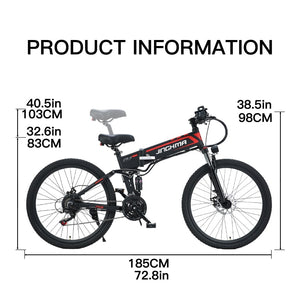 E bike 800w 48v12.8ah lithium battery 26 inch 2021 new folding mountain bike  for adults