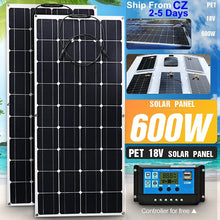 Load image into Gallery viewer, Flexible Solar Panel 600W 300W 18V Solar Energy Generator Power Bank Camping Car Battery Charger System Solar Panel Kit Complete