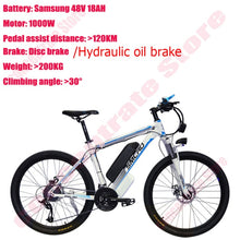 Load image into Gallery viewer, 21-speed 26/29 Inch City Electric Bike Bicycle e Mountainbike Samsung 48v 18ah 1000w Mountain Ebike Electric Bicycle