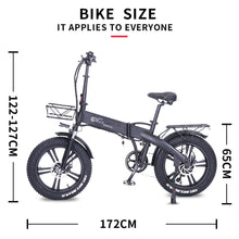 Load image into Gallery viewer, Electric bike 750W 48V15ah 45km/h  Motor Ebike  80KM Electrica 4.0 fat tire Electric Bicycle beach E-bike