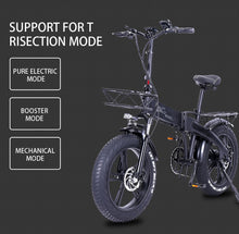 Load image into Gallery viewer, Electric bike 750W 48V15ah 45km/h  Motor Ebike  80KM Electrica 4.0 fat tire Electric Bicycle beach E-bike