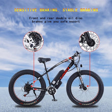 Load image into Gallery viewer, 26-inch Electric Bike 45km/h Powerful Commuter Bicycle 48V 13Ah Battery 750W Brushless Motor Double Disc Brake Fat Tire Ebike