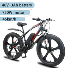 Load image into Gallery viewer, 26-inch Electric Bike 45km/h Powerful Commuter Bicycle 48V 13Ah Battery 750W Brushless Motor Double Disc Brake Fat Tire Ebike