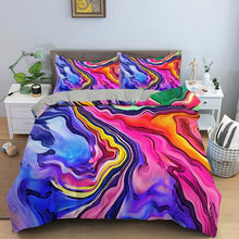 Load image into Gallery viewer, Psychedelic Swirl Duvet Comforter Cover Abstract Artwork Bedding Set Luxury
