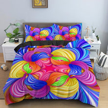 Load image into Gallery viewer, Psychedelic Swirl Duvet Comforter Cover Abstract Artwork Bedding Set Luxury