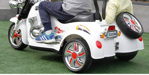 New Children's Electric Car Three-wheeled Dual Drive Two Seats Motorcycle Electric Car For Kids Ride on Vehicles Baby Car Toys