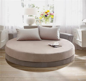 3 Pcs Solid Color Cotton Round Fitted Sheet Set Round Bed Sheet Bedding Set Customizable Mattress Diameter 200cm 220cm