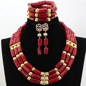 Handmade Green Coral Beads African Wedding Statement Necklace Set  Nigerian Gold Dubai Bridal Jewelry Set